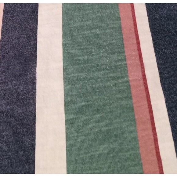 Guess Jeans Shirt Mens Medium Spellout Colorblock Retro Style Striped Tee FLAWS - Picture 10 of 15